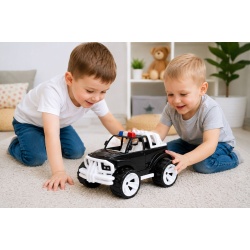 MASINA JEEP OFF ROADER NEGRU ALB 39CM - Img 5