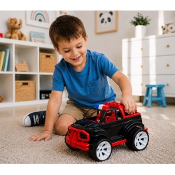 MASINA JEEP OFF ROADER NEGRU ROSU 39CM - Img 5