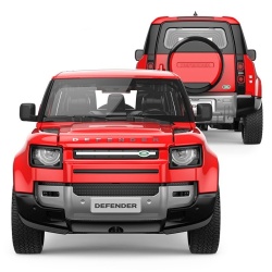 MASINUTA METALICA LAND ROVER DEFENDER 90 ROSU SCARA 1 LA 24 - Img 2