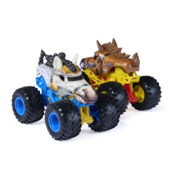 MONSTER JAM SET 2 MASINUTE METALICE HORSE POWER SI TEMPEST STEED SCARA 1 LA 64 - Img 2