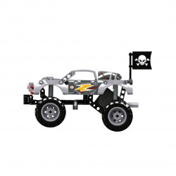 Monster truck argintiu tip lego tehnic de constructie (232 piese) - Img 3