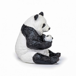 Papo figurina urs panda sezand cu pui in brate - Img 4