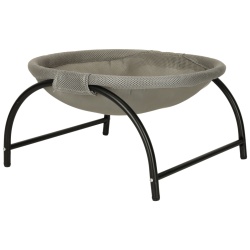 Pat de tip hamac pentru caini si pisici, cadru metalic negru si panza gri, dimensiune 45 x 42 x 23 cm - Img 7