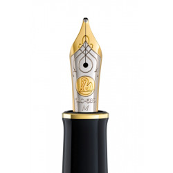 Penita m din aur de 14k/585 ornament din rodiu pentru stilou m600 bicolora