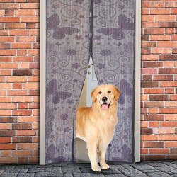 Perdea anti-ţânţari pt. uşi cu închidere magnetică 100 x 210 cm, Model fluturi violeţi - Img 2