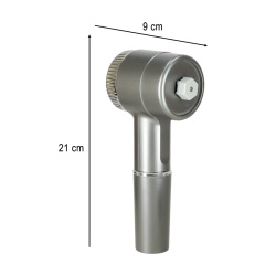 Perie electrica "5-in-1" cu 5 accesorii de curatare pentru baie, podea, rosturi faianta, piscina, cu afisaj cu LED si incarcare USB - Img 2