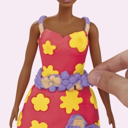 PLAY DOH BARBIE SET PLASTELINA CREATII VESTIMENTARE FLORALE - Img 8