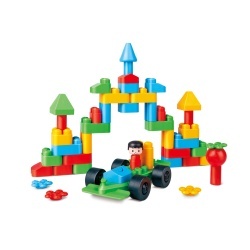 PolyM - Kit de construit Orasul Creativ de jucarie (50 piese) - Img 3