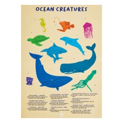 Puzzle - Balena cu cocoasa cu piese tematica ocean, 200 piese - Img 4