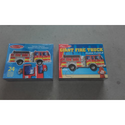 Puzzle de podea gigant Masina de pompieri Melissa and Doug - Img 2
