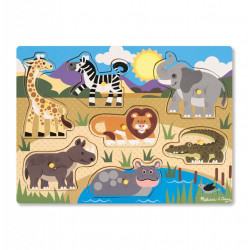 Puzzle din lemn Animalele safari - Img 1