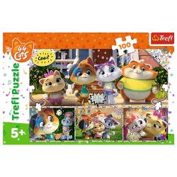 PUZZLE TREFL 100 44 PISICI PRIETENII - Img 3