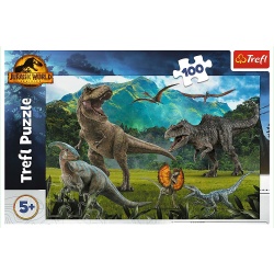 PUZZLE TREFL 100 PIESE JURASSIC WORLD LUMEA DINOZAURILOR - Img 3