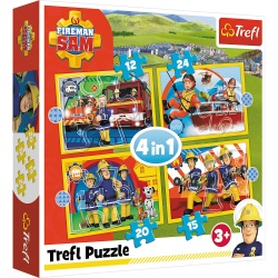 PUZZLE TREFL 4IN1 AJUTOARELE POMPIERULUI SAM - Img 1