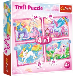 PUZZLE TREFL 4IN1 PATRULA UNICORNI SI MAGIE - Img 1