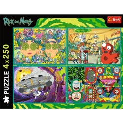 PUZZLE TREFL 4X250 LUMEA INTORTOCHEATA A LUI RICK SI MORTY - Img 6
