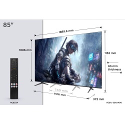 QD-MiniLED TV 4K 85''(215 cm) TCL 85T8D - Img 3