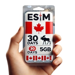 Roaming eSIM 5GB date, eSIM de Mare Viteza pana la 5G, valabil 30 zile din momentul activarii, Canada - Img 1