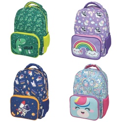 Rucsac Fantasy, cu 2 compartimente cu fermoar din poliester foarte rezistent, 29 x 22 x 10 cm (4 modele) - Img 1