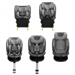 SCAUN AUTO KINDERKRAFT I-FIX, I-SIZE 40-150 CM, COOL GREY - Img 4