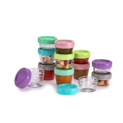 SET 12 RECIPIENT STICLA PENTRU HRANA BEBE, MELII, 6*59 ML + 6*118 ML - Img 9