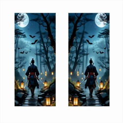 Set 2 stickere decorative pentru stalpii usilor, print autoadeziv de inalta rezolutie, dimensine 2 buc x 50 x 22 cm , cod: AVX-SSU-26 - Img 2