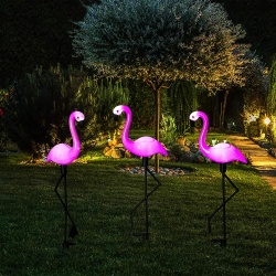 Set 3 x Lampa Solara estetica exterioara de gradina model "Flamingo" - Img 4