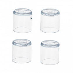 Set 4 buc. protectii anti-zgarieturi picioare scaun, diametru 19mm, culoare transparent - Img 3