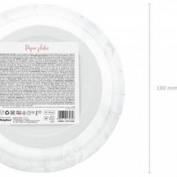 Set 6 farfurii de unica folosinta roz auriu Happy Birthday 18 cm - Img 2