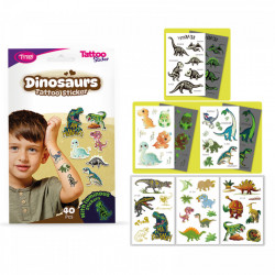 Set autocolante pentru tatuaje de dinozaur - 40 buc/pachet - Img 3
