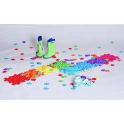 Set Covorase ortopedice senzoriale tip puzzle Curcubeu - Img 3