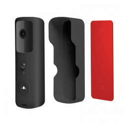 Set sonerie video Smart Wi-Fi - alimentat cu baterie - MicroSD, FHD, PIR - negru - Img 3