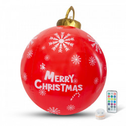 Sfera gonflabila cu LED RGB pentru decorare pom de Crăciun - 60 cm - Img 2