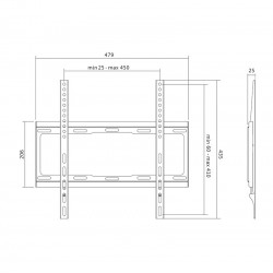 SUPORT de perete LOGILINK, pt 1 TV/monitor plat, diag. max 55 inch, fix, max 40 Kg, "BP0011" - Img 2