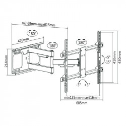 SUPORT UNIVERSAL LED TV 37 inch-70 inch KRUGER&MATZ - Img 4