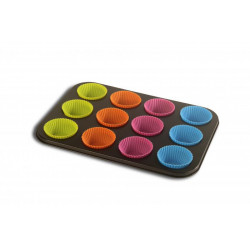 Tava 12 briose+forme silicon 35x26.5x3cm - Img 1