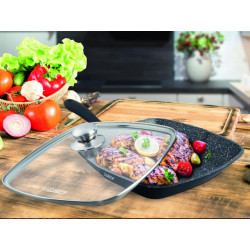 Tigaie grill al+capac 28x4.5cm,dark line