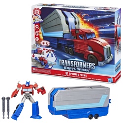 TRANSFORMERS EARTHSPARK CAMION CU REMORCA DE LUPTA OPTIMUS PRIME - Img 2