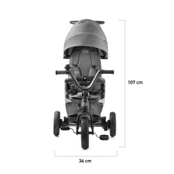 TRICICLETA KINDERKRAFT EASYTWIST, PLATINUM GREY - Img 3
