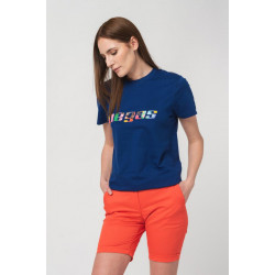 TRICOU LOGO MULTICOLOR FEMEI ROYAL BLUE - Img 1
