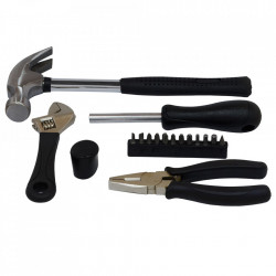TRUSA scule SPACER contine 1 x ciocan, 1 x patent, 1 x surubelnita, 12 x capete surubelnita, 1 x cheie reglabila, 1 x protectie cauciuc ciocan, 1 x cutie transport si depozitare " SPT-HANDY-17" - Img 3