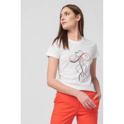 TSHIRT CASUAL F DOAMNA CU... WHITE-M - Img 4