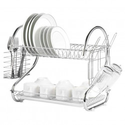 Uscator de vase din otel cu doua niveluri, cu tava din plastic, AVX-AG373 - Img 2