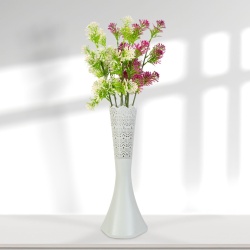 Vază tăiată cu laser - albă - 40 cm - Img 1