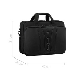 Wenger, Legacy Black Series, 16" Laptop Briefcase, Black