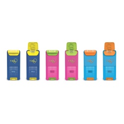 Ascutitoare de creion cu 3 gauri, Trio, cu container, 3 culori (24 buc/display) - Img 4