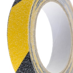 Banda de protectie Anti-Alunecare, autoadeziva, culoare Negru-Galben, dimensiune 5m x 2,5cm - Img 5