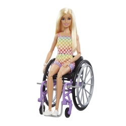 BARBIE PAPUSA BARBIE BLONDA IN SCAUN CU ROTILE - Img 2
