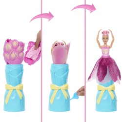 BARBIE PETAL POP SET PAPUSA BARBIE LALEA ROZ SI ACCESORII - Img 9