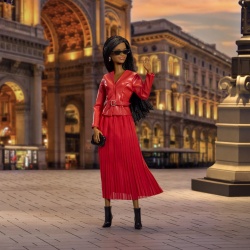 BARBIE SIGNATURE SAPTAMANA MODEI LA MILANO PAPUSA BARBIE TINUTA ROSIE - Img 8